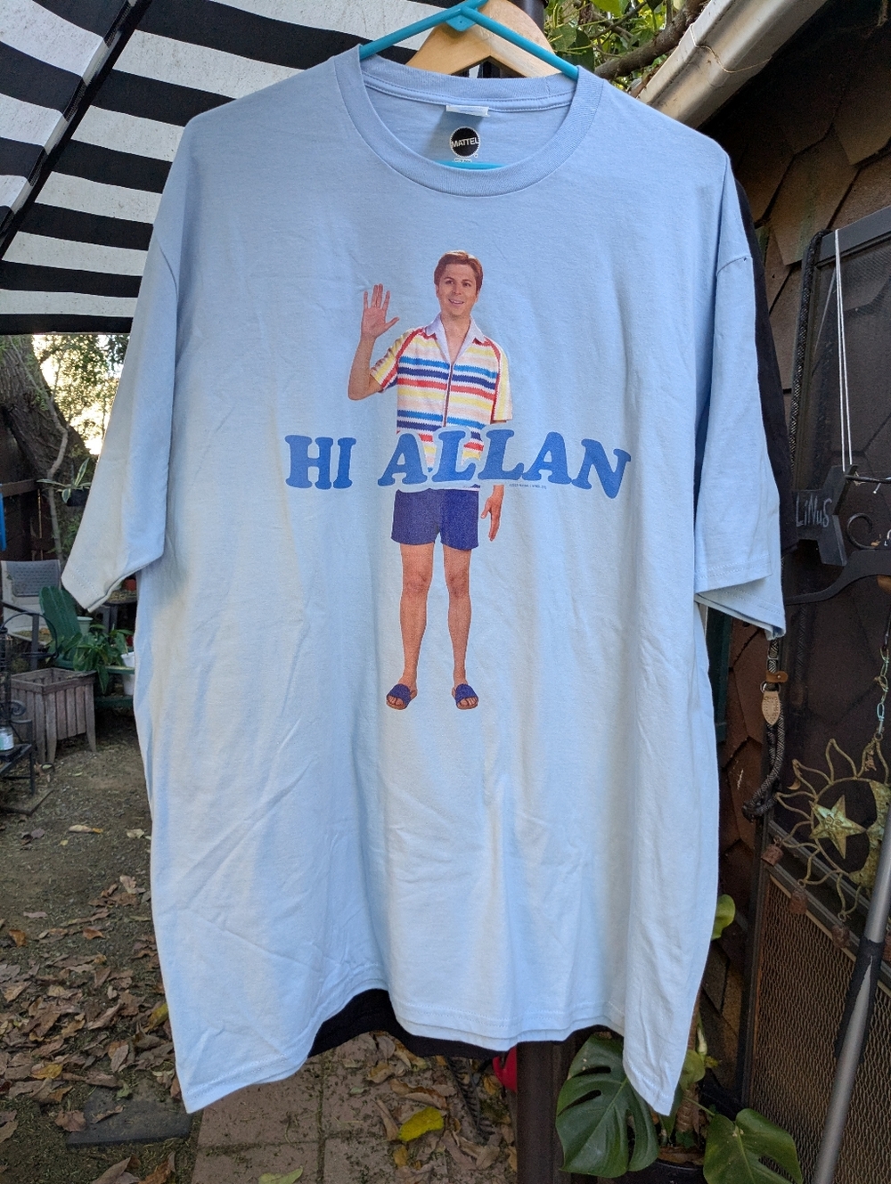 HI ALLAN Graphic Tee - Light Blue Unisex 100% cotton T-Shirt, 2XL